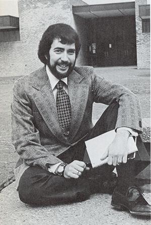 Professor Jim Atwell photo from 1973 yearbook