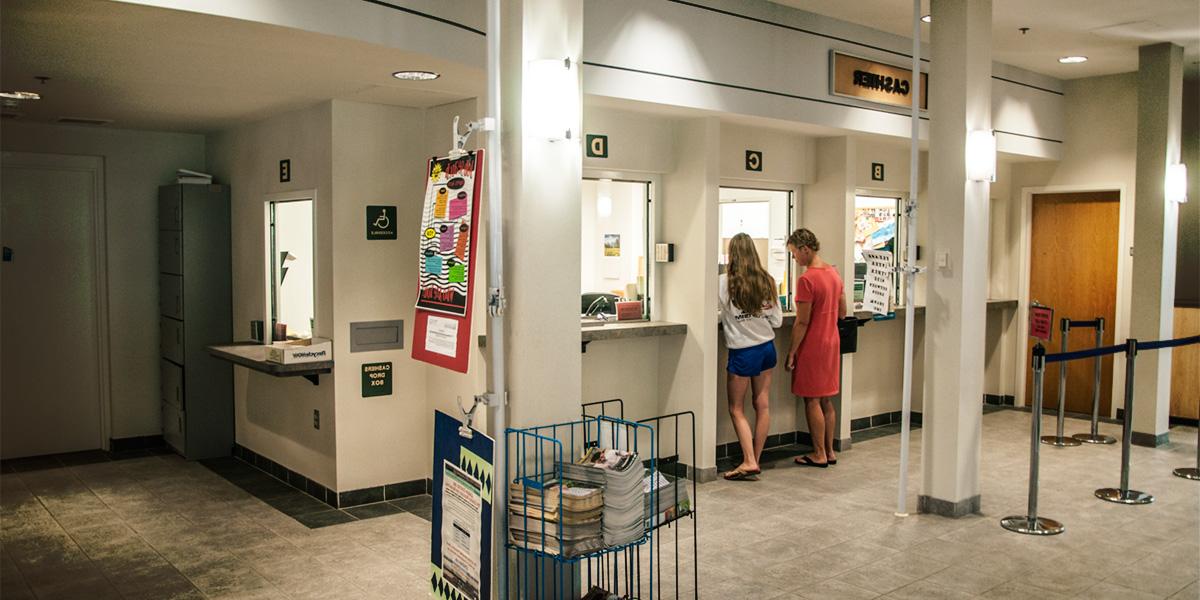 mother and daughter at cashier